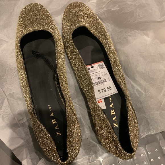 Zara glitter flats NWT size 8 (European 39) - Picture 1 of 1